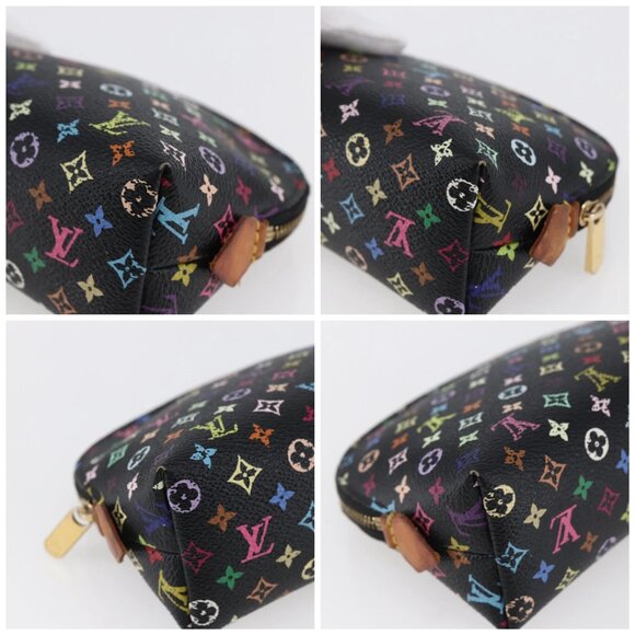 LOUIS VUITTON Multicolor Pochette Cosmetic Pouch Black M47355 LV Auth 146125 - Picture 15 of 15